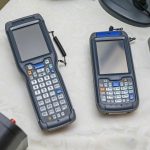 Two Handheld Barcode Reader Scanner Computer Devices